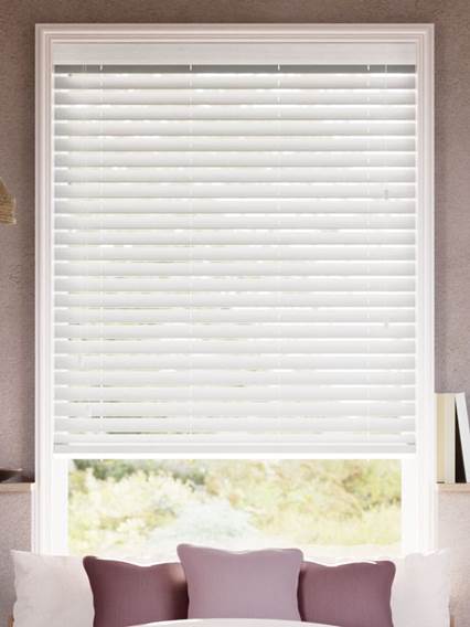 PVC Grano Gesso Bianco Veneziane in legno anteprima immagine