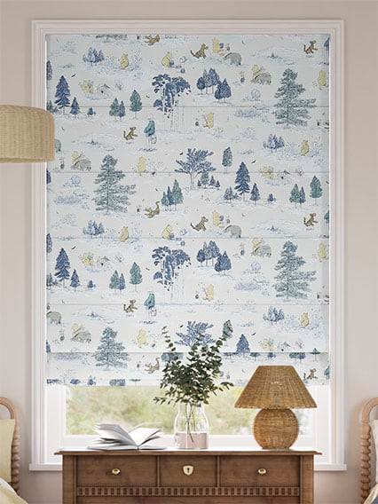 Winnie The Pooh Blu Toile Tende a pacchetto anteprima immagine
